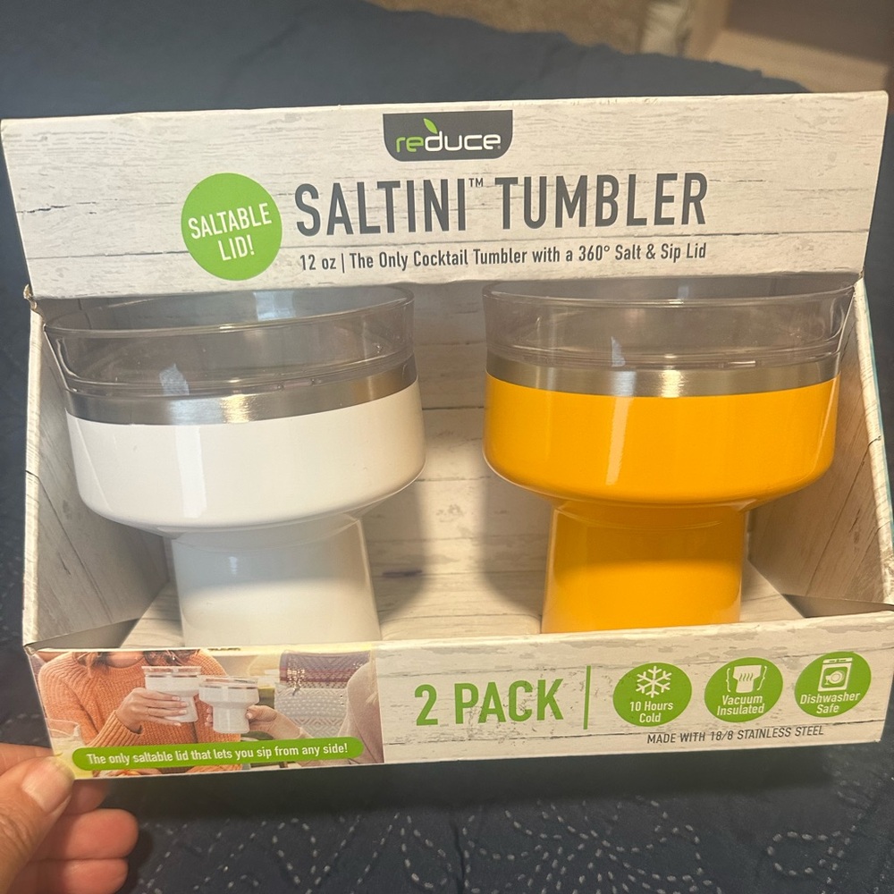 Reduce Saltini Tumbler 2-Pack - White and Yellow